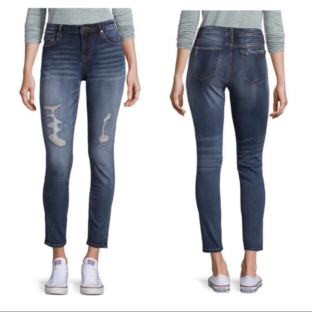 VIGOSS Distressed Skinny Ankle Jeans 25